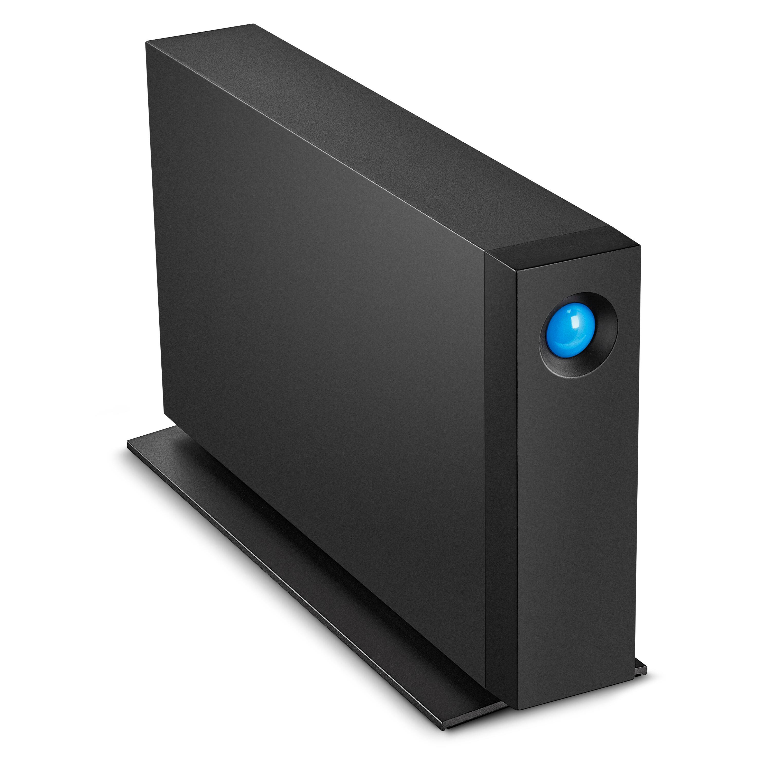 Angle. LaCie - d2 Professional 10TB External Thunderbolt 3 USB-C Hard Drive with Rescue Data Recovery Services - Black.