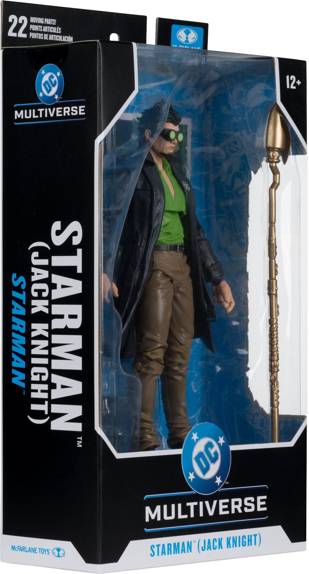 MOVING PARTS! 22 PUNTOS DE ARTICULACIÓN  
DC MULTIVERSE (JACK STARMAN / JACK KNIGHT)  
STARMAN™ (JACK KNIGHT)  
McFARLANE TOYS