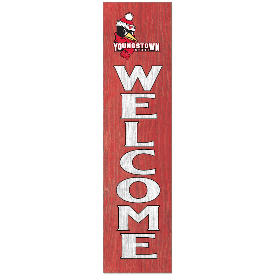 We Sign Color:red Jardine Youngstown State Penguins 12'' x 48'' Outdoor Leaner Welcome ...