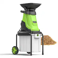 Front. Steelite - Heavy-Duty Electric Wood Chipper Shredder 15-Amp W/ 50L Collection Bin.