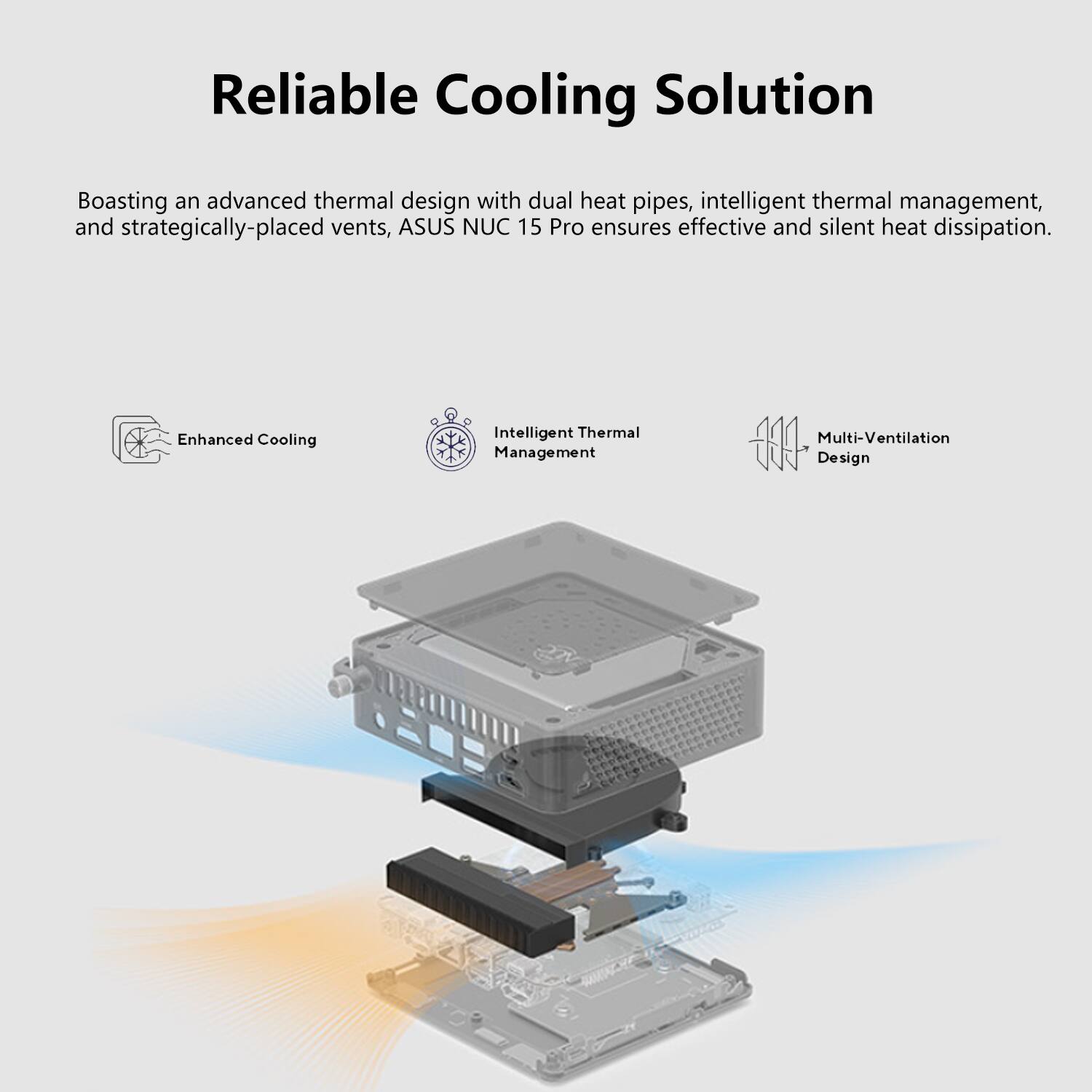 Alt View 5. ASUS - NUC 15 Desktop - Intel Core Ultra 5 225H with 16GB DDR5 RAM - 1TB SSD - Windows 11 Pro - Black - Black.
