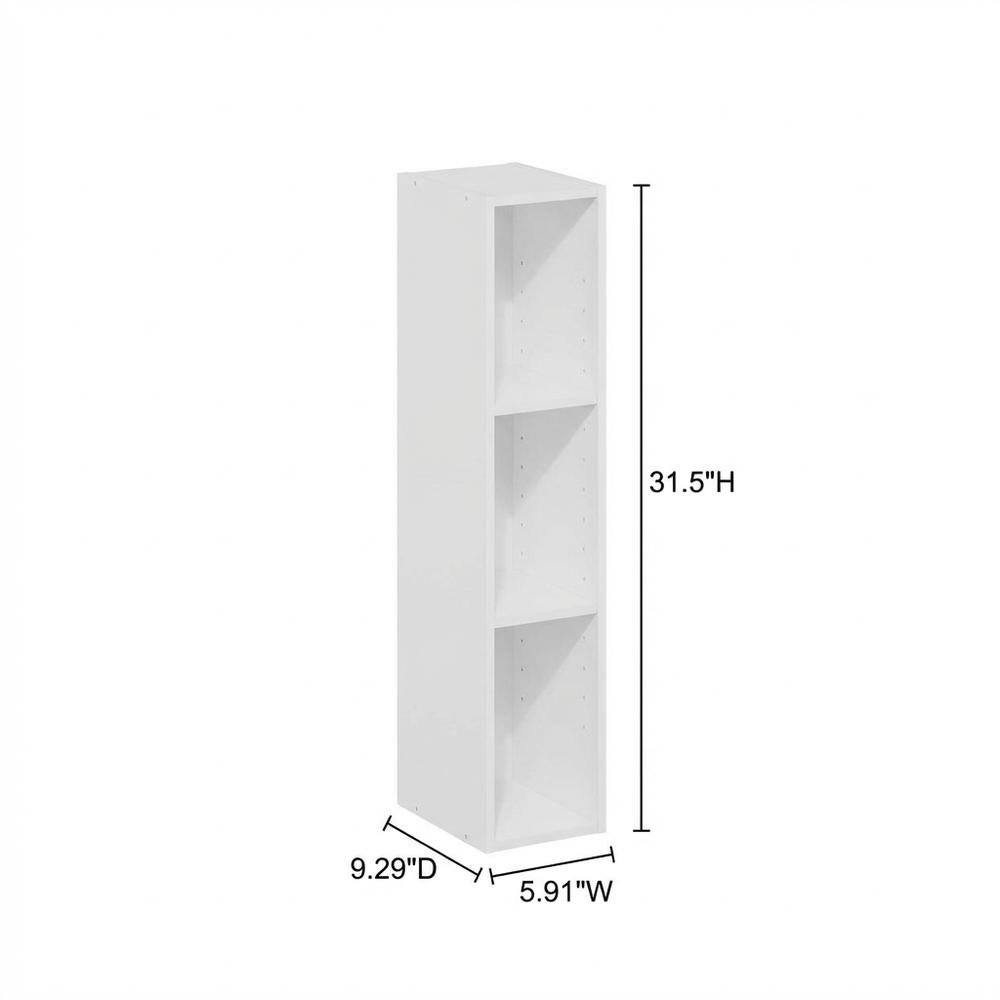 FurniFact - Wooden bookcase with simple design and durable build - White price history on PriceWatchPro