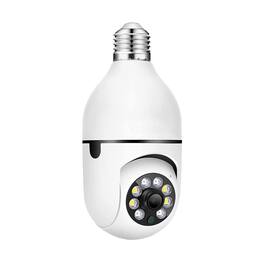 Cluzine - E27 Light Bulb 360° PTZ WiFi Security Camera,Night Vision, 2-Way Audio, Easy Installation