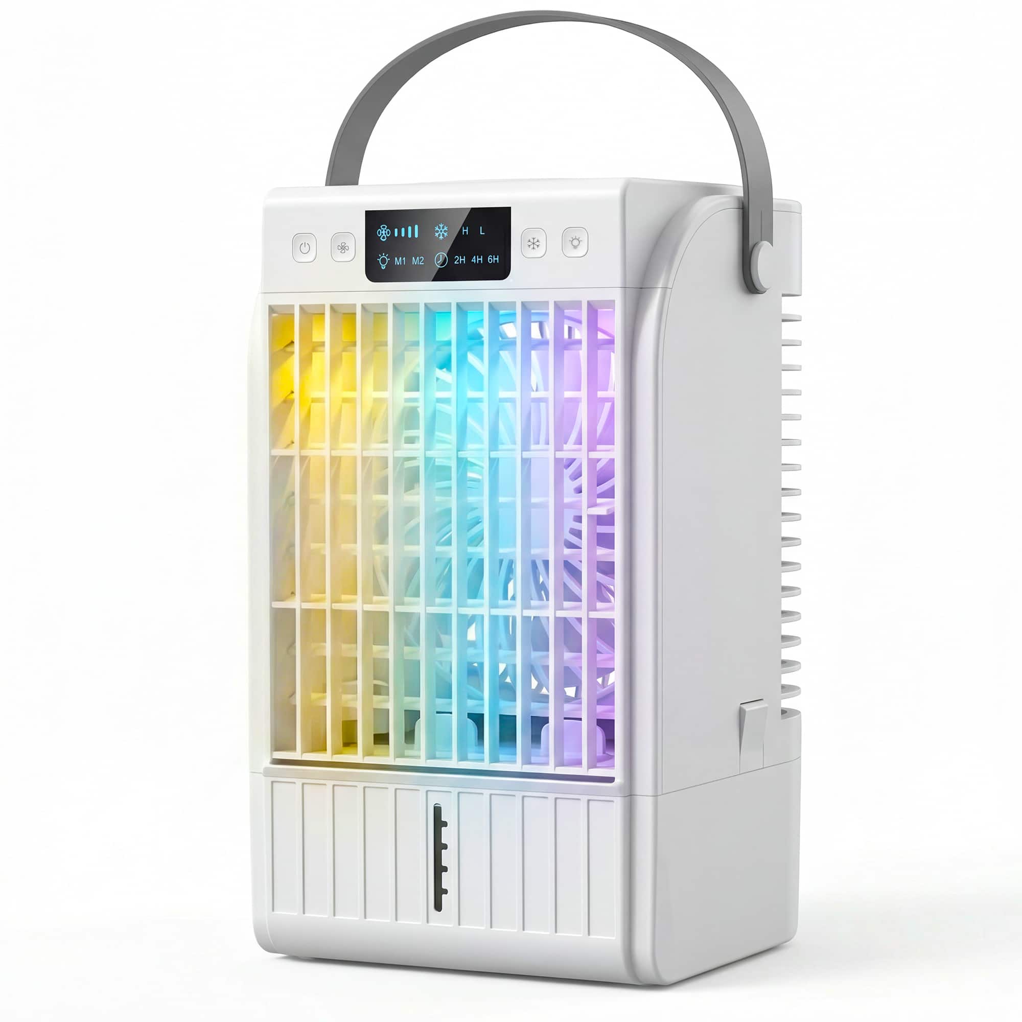 Homcom - Air Conditioner, 4-in-1 Mini Air Cooler with 4 Wind Speed, 2 Mist Mode - White