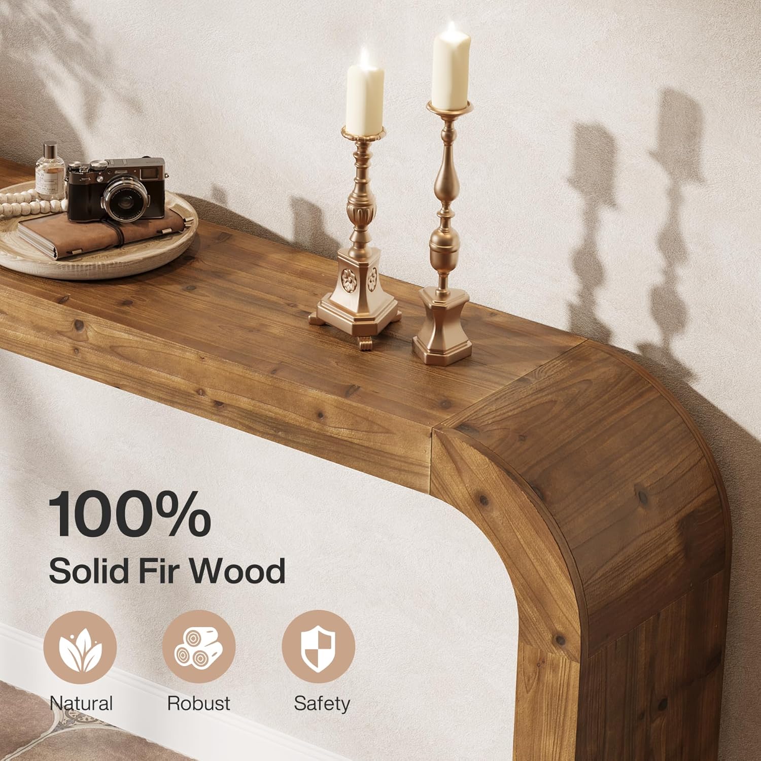 100% Solid Fir Wood  
Natural  
Robust  
Safety
