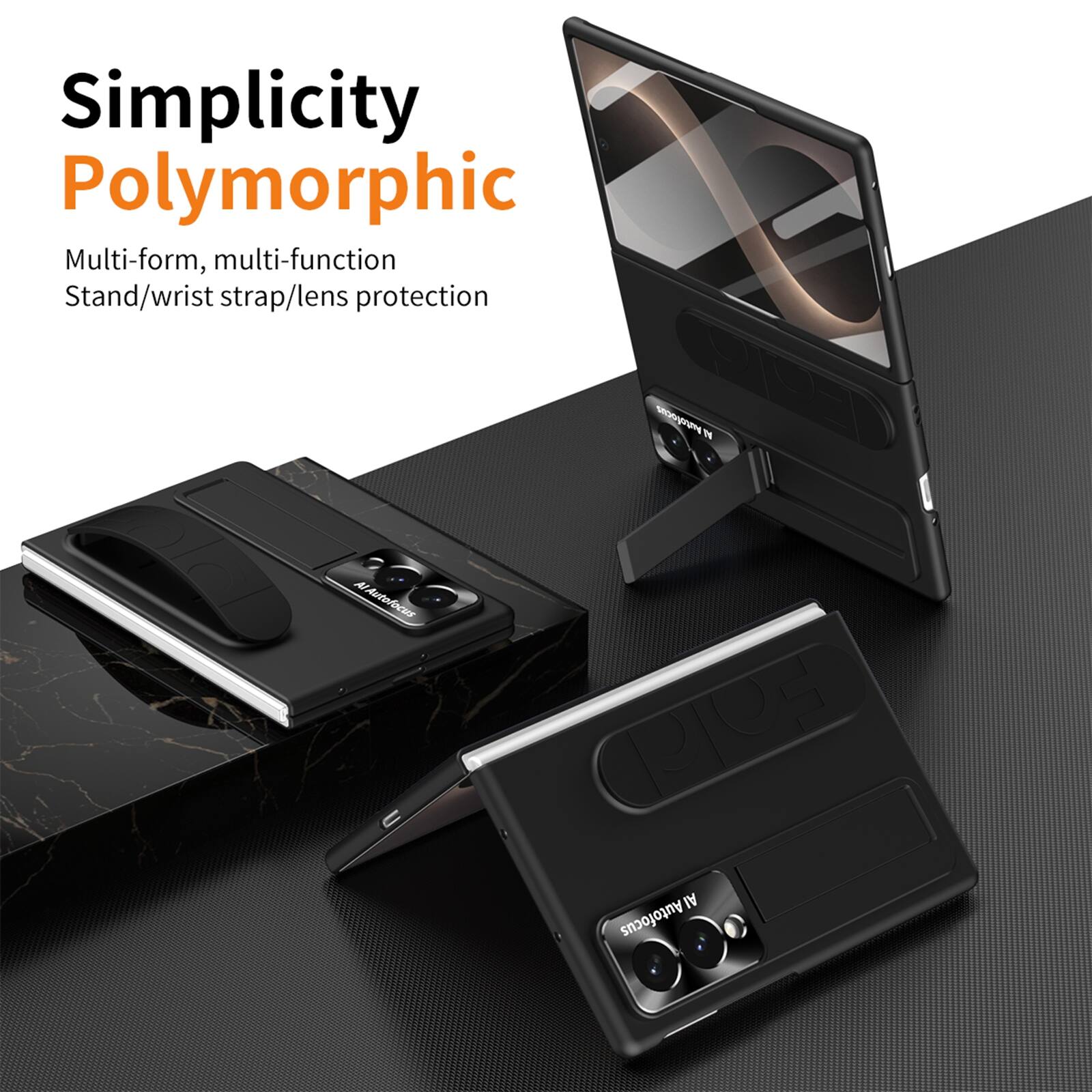 Simplicity Polymorphic  
Multi-form, multi-function  
Stand/wrist strap/lens protection  

AI Autofocus IV  
AI Autofocus