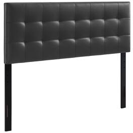 Lily Upholstered Vinyl King Headboard by Modway - Black