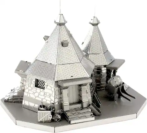 Front. Metal Earth - Metal Earth Harry Potter Metal Earth Hagrid's Hut 3D Metal Model Kit Fascinations - Silver.
