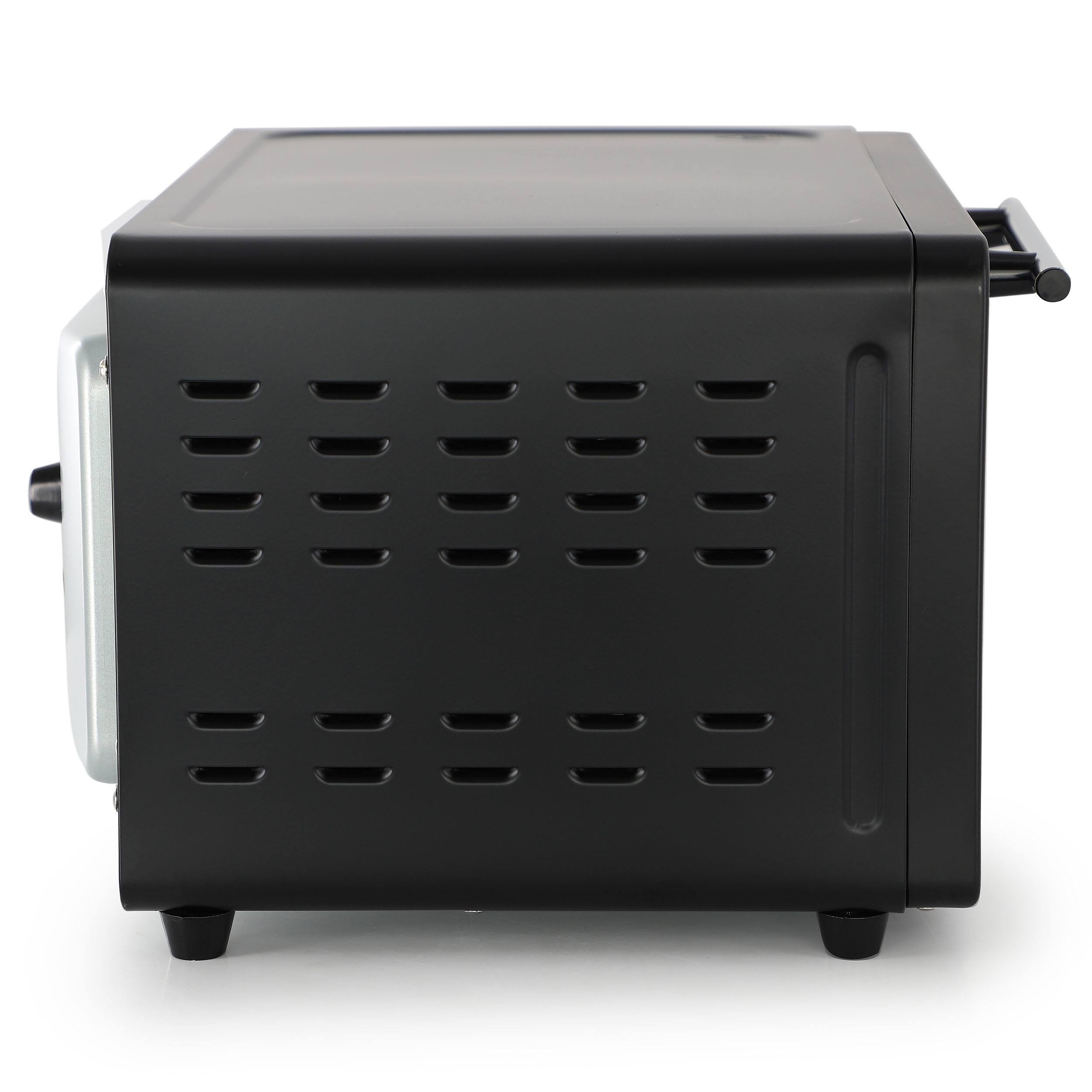 Alt View 3. MegaChef - MegaChef 9.5 Quart Electric Counter Top Toaster Oven in Matte Black - Black.