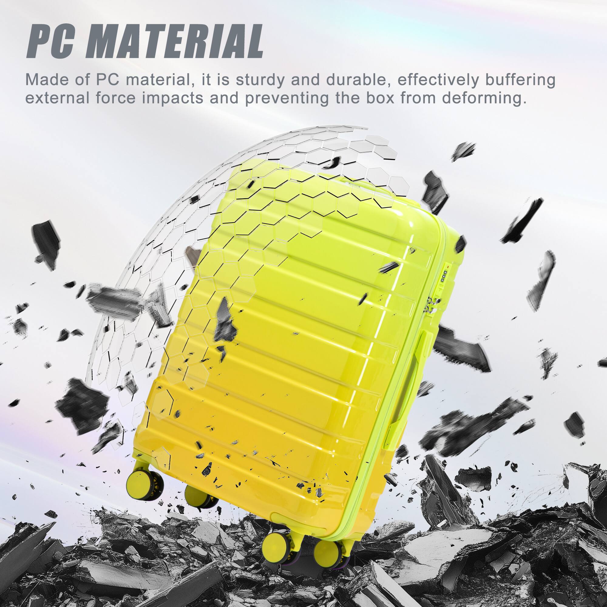 PC MATERIAL

Made of PC material, it is sturdy and durable, effectively buffering external force impacts and preventing the box from deforming.