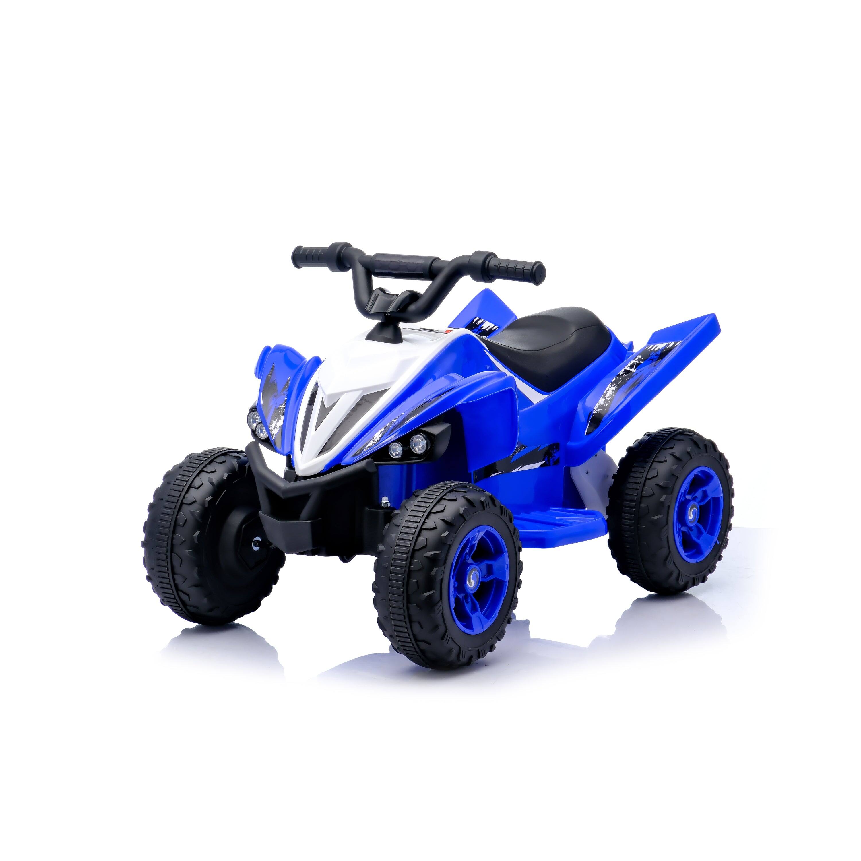 Alt View 7. BreeBe - Kids Electric Ride-On Car for Ages 3-6, 12V 4.5Ah Dual Motor, Bluetooth Music, LED Lights, 2 Speeds, Blue - Blue.