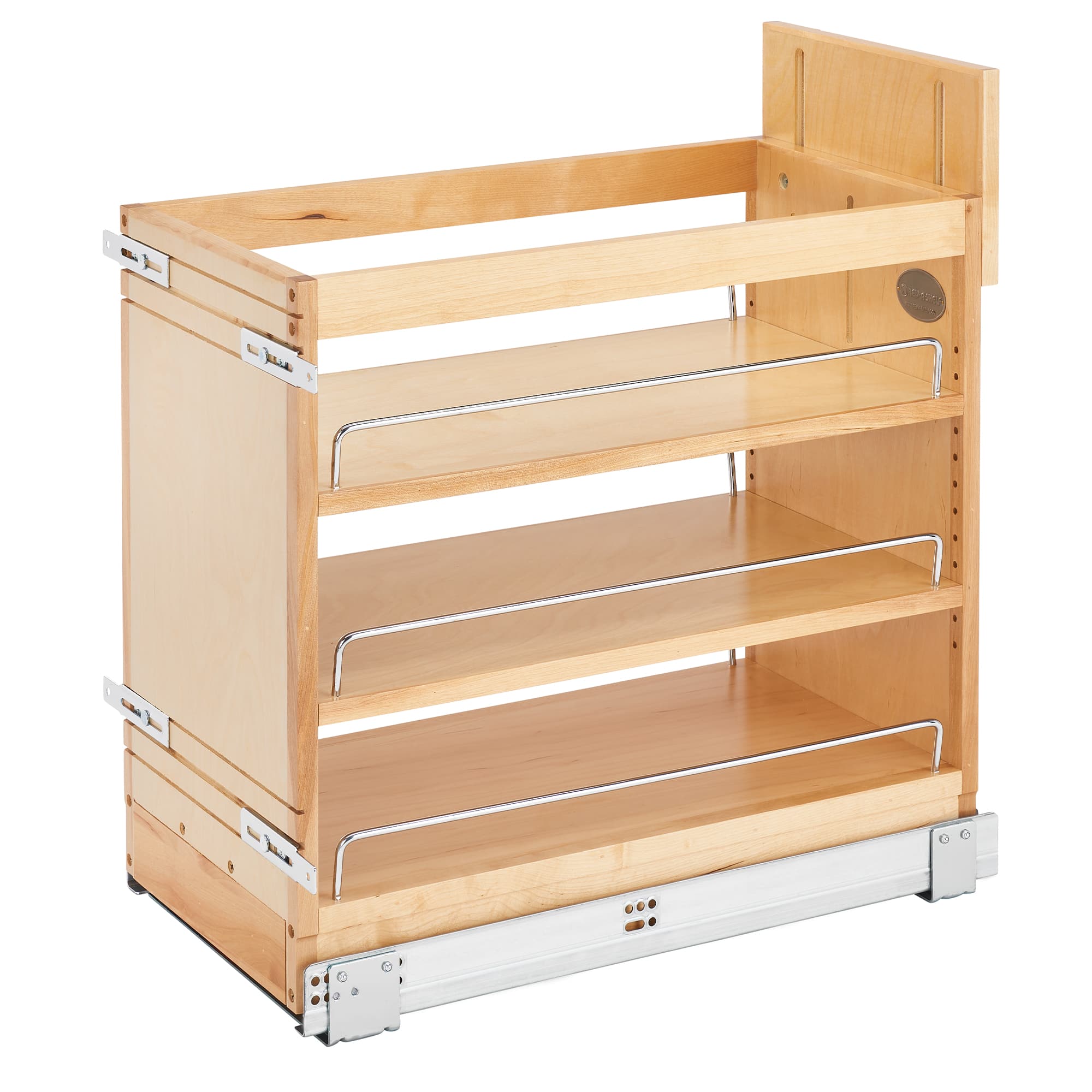 Rev-A-Shelf - 11" Door/ Drawer Base Cabinet Organizer Soft-close, 448-BDDSC-11C - Natural Maple
