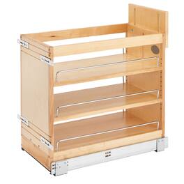 Rev-A-Shelf - 11" Door/ Drawer Base Cabinet Organizer Soft-close, 448-BDDSC-11C - Natural Maple