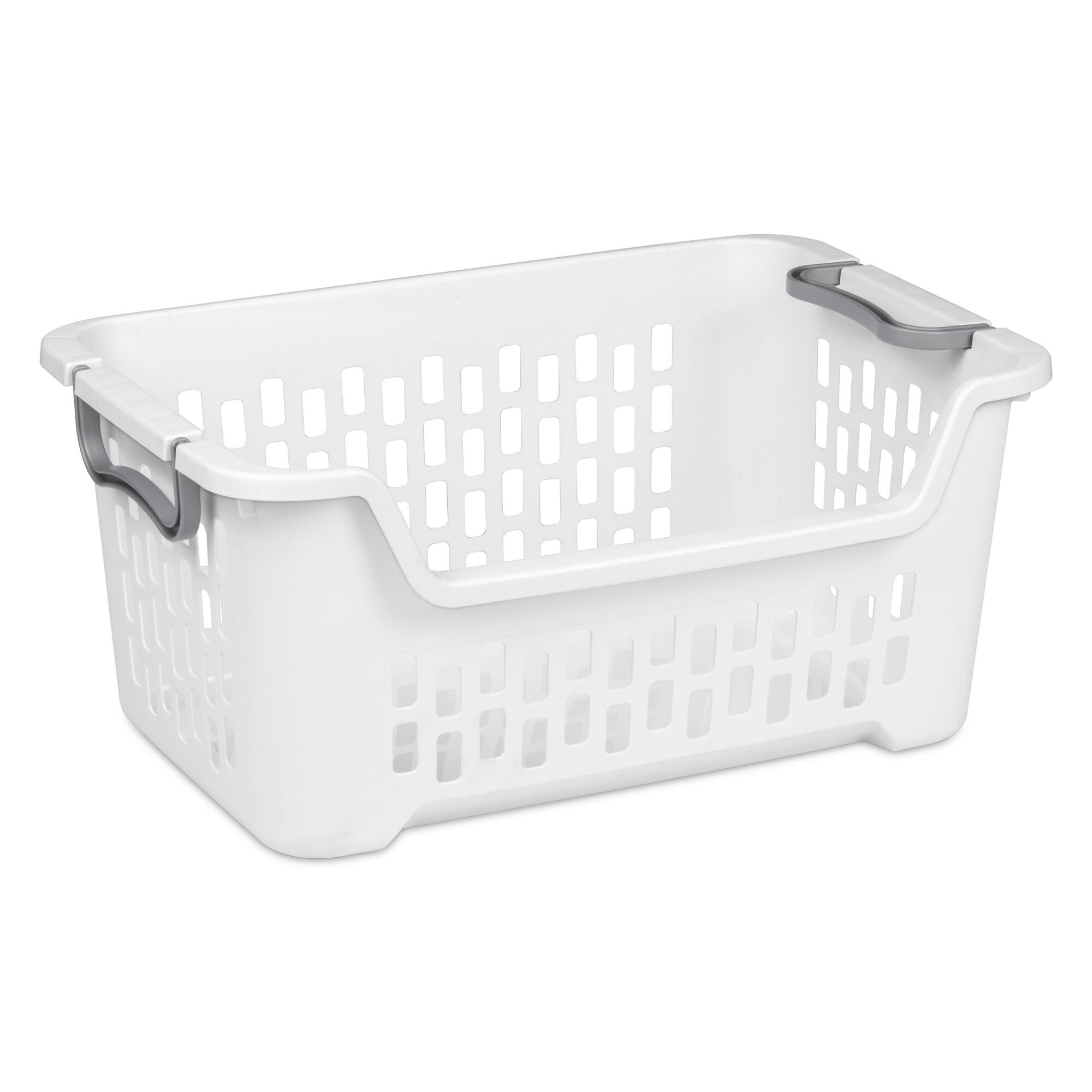 Alt View 2. Sterilite - Sterilite Stacking Laundry Basket, 2 Bushel Hamper with Handles, White, 12 Pack - White.