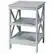 Alt View 14. Costway - 3-Tier Nightstand End Table X Design Storage Display Shelf Living Room - Gray.