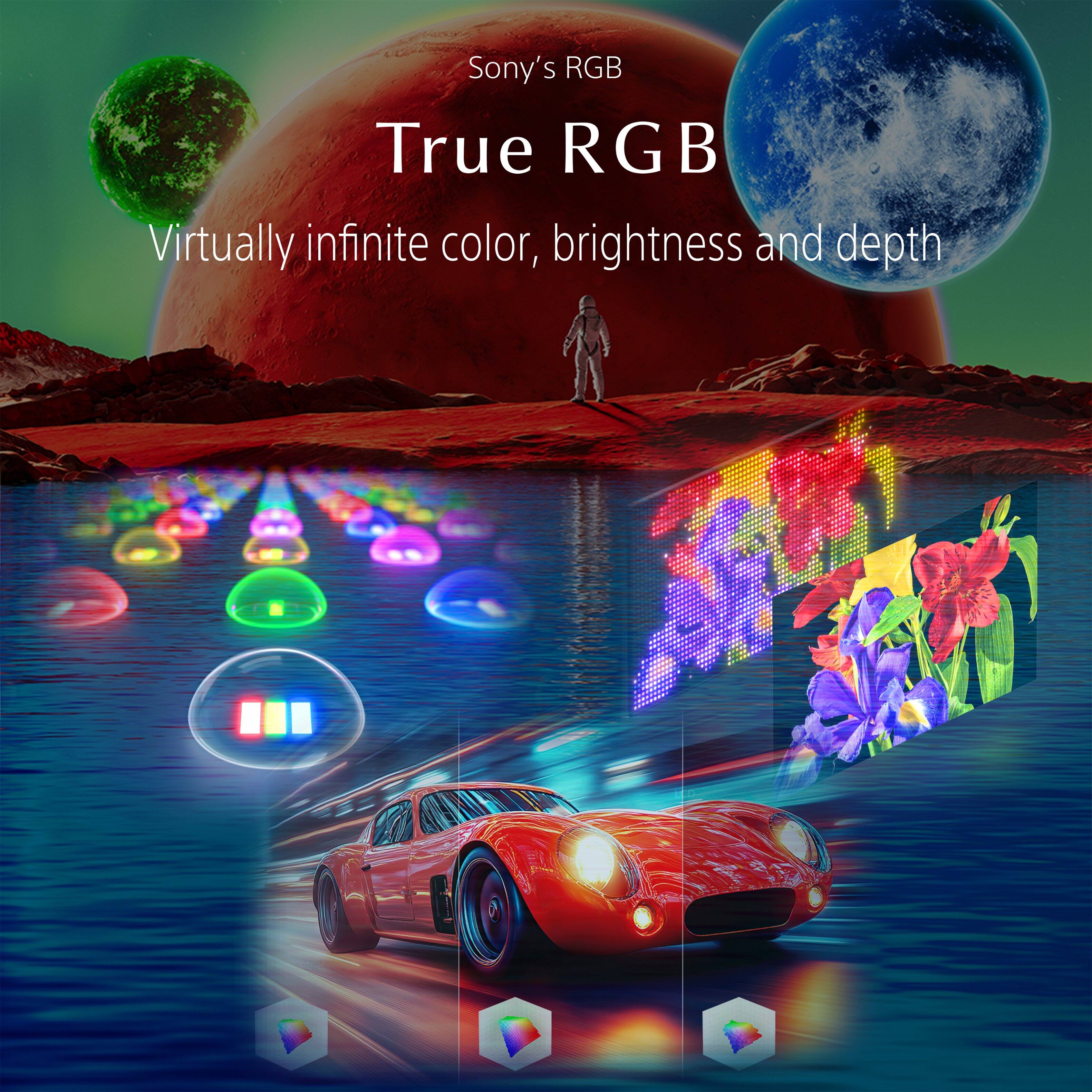 Sony's RGB  
True RGB  
Virtually infinite color, brightness and depth