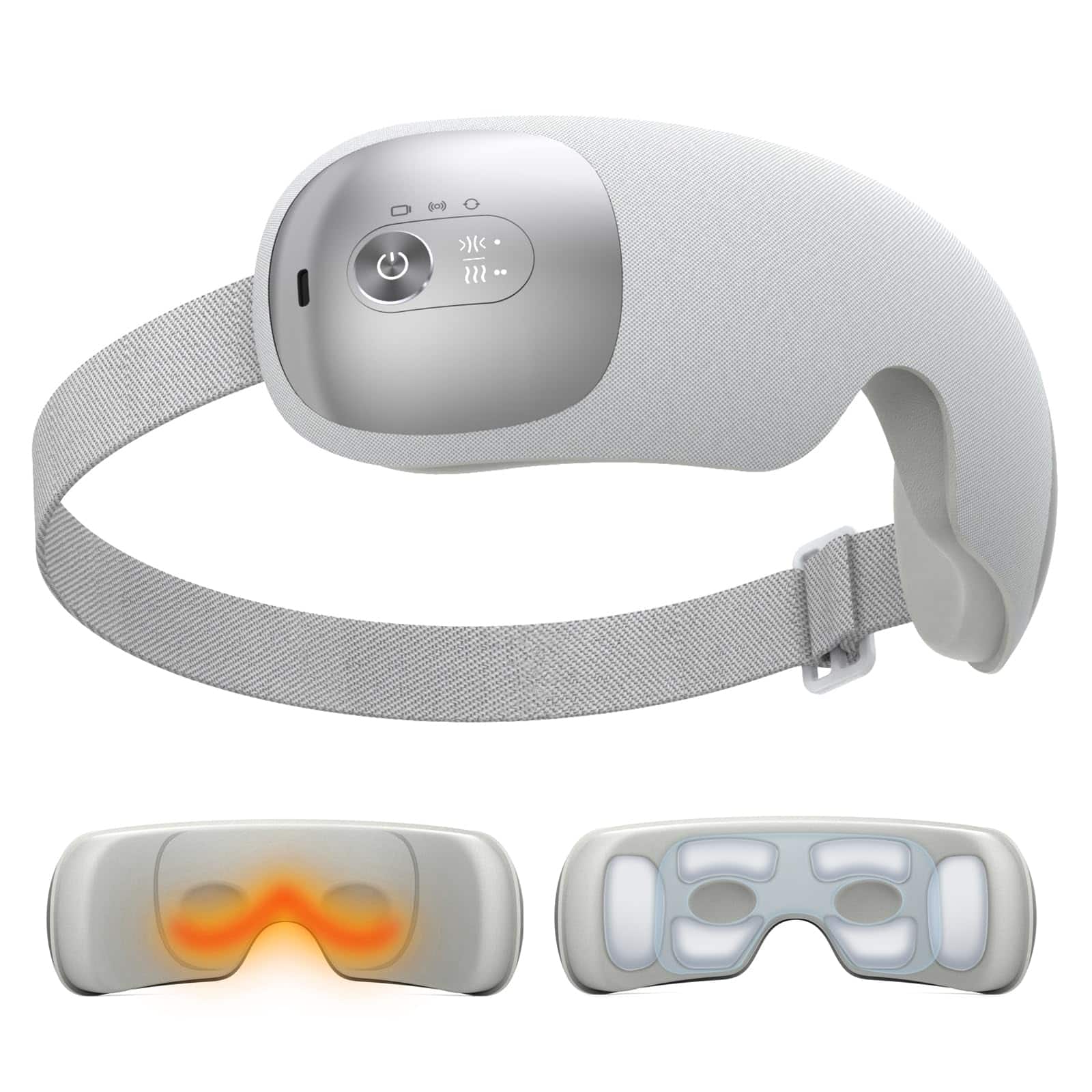 Live At Space - 0.56lb Heated Eye Mask, 2 Heat 3 Massage 120min, 3D Airbag, Bluetooth Music, Dry Eye Relief - 642146671043