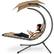 Front. Best Choice Products - Best Choice Products Hanging Curved Chaise Lounge Chair Swing w/ Pillow, Shade, Stand - Tan - Tan.