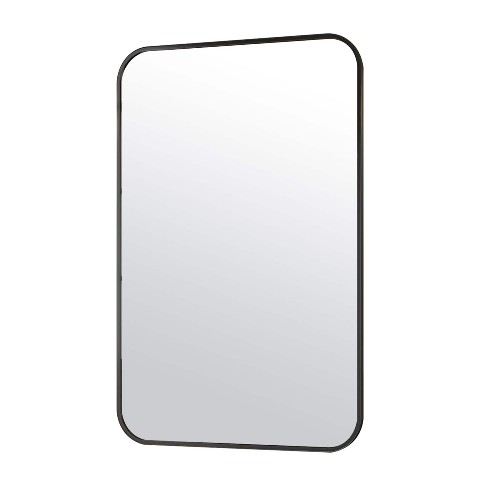 Easly - 24 in. W x 36 in. H Rectangle Aluminum Alloy Frame Vanity Wall Mirror - Black price history on PriceWatchPro