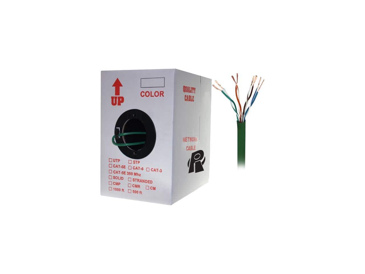 Nippon Labs - 50CP-C6-ST-1K-GN 1000 ft. Bare Copper 24AWG Cat6 Bulk Cable, Stranded Wire - Green price history on PriceWatchPro