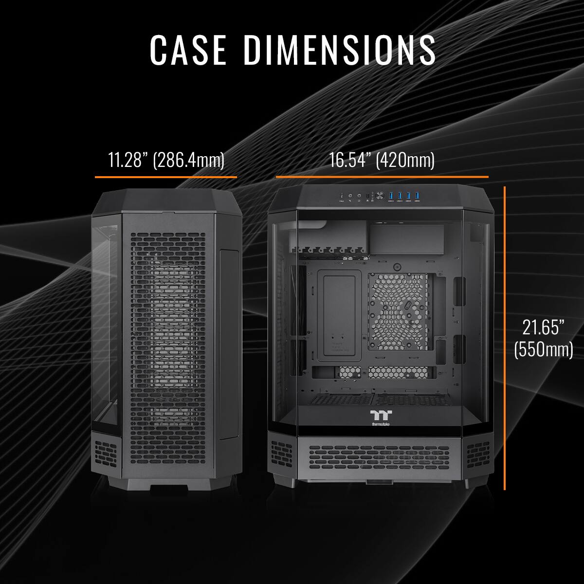 CASE DIMENSIONS 11.28" (286.4mm) 16.54" (420mm) 21.65" (550mm)