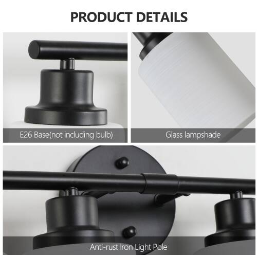 PRODUCT DETAILS

- E26 Base (not including bulb)
- Glass lampshade
- Anti-rust Iron Light Pole