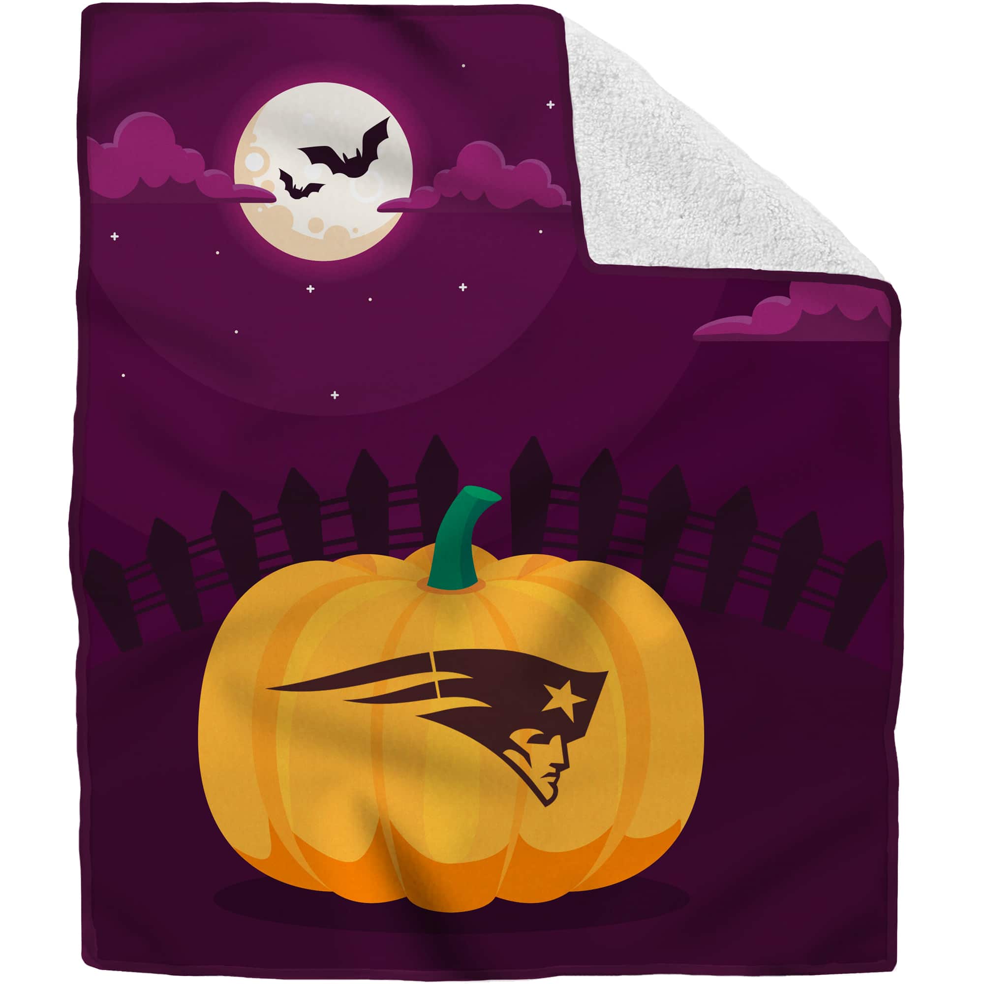 Pegasus - 60'' x 70'' Halloween Pumpkin Throw Blanket - Multicolor