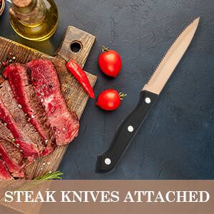 STEAK KNIVES ATTACHED