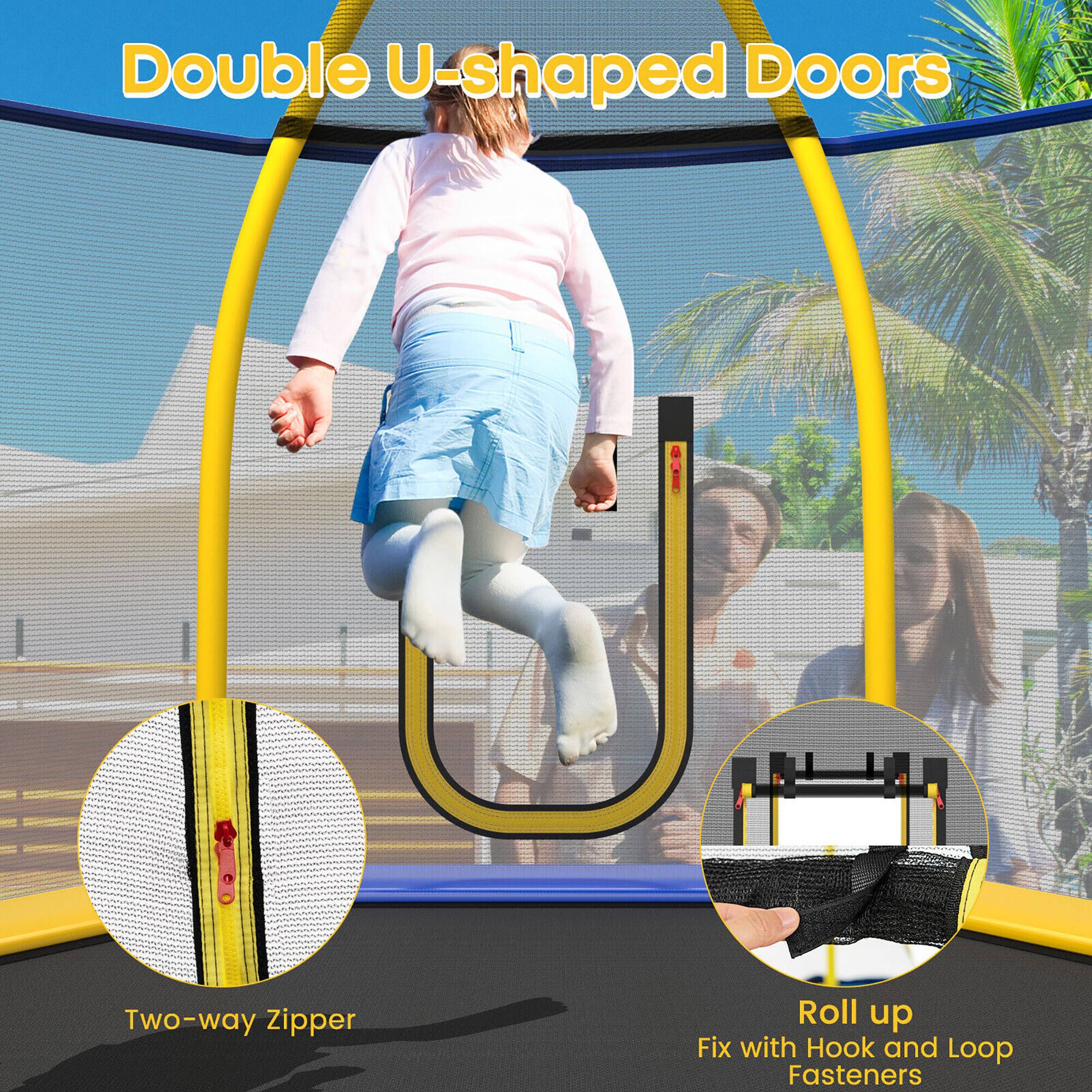 Double U-shaped Doors

Two-way Zipper

Roll up

Fix with Hook and Loop Fasteners