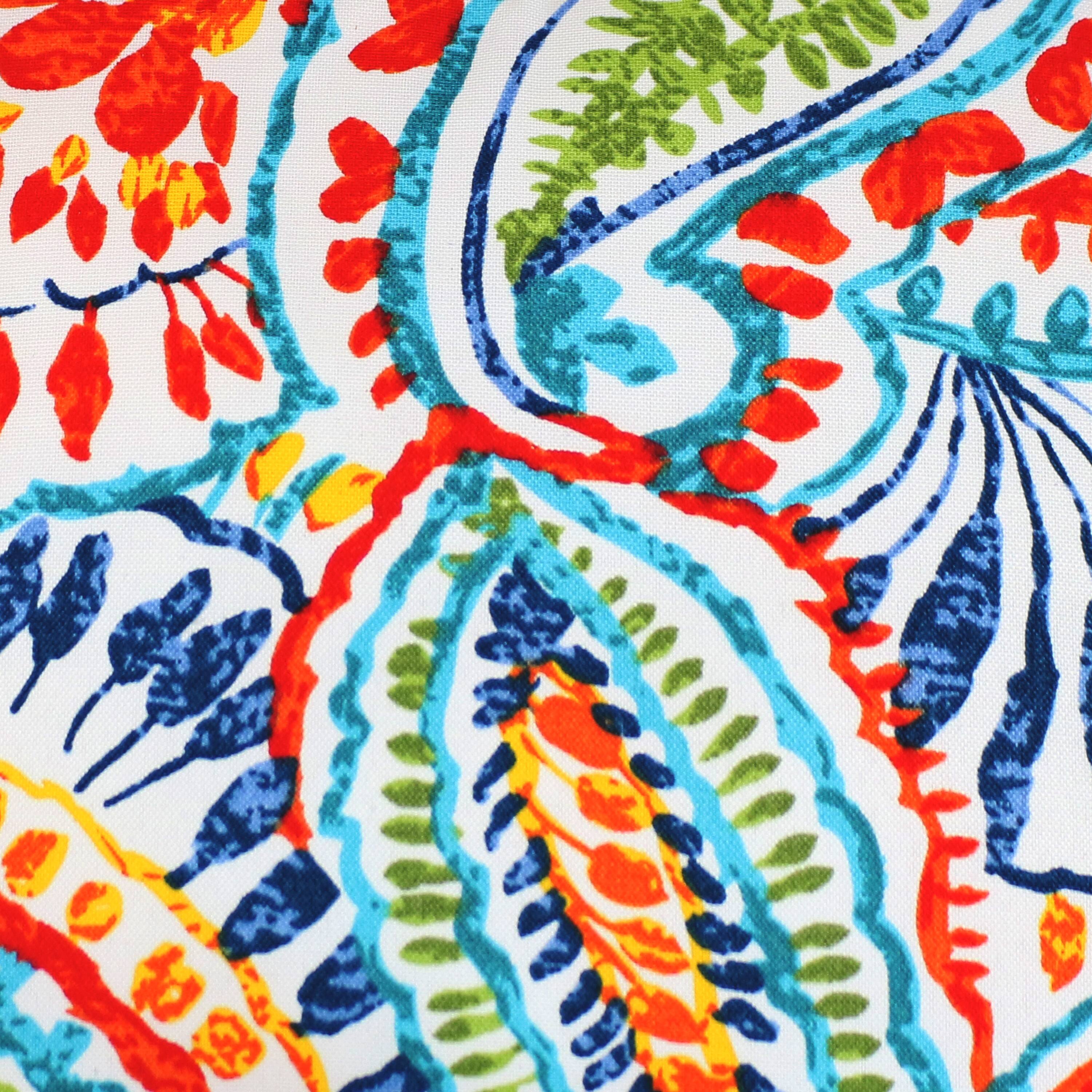 Alt View 4. Sunnydaze - Square Indoor and Outdoor Throw Pillow - 16 in - Bold Paisley.