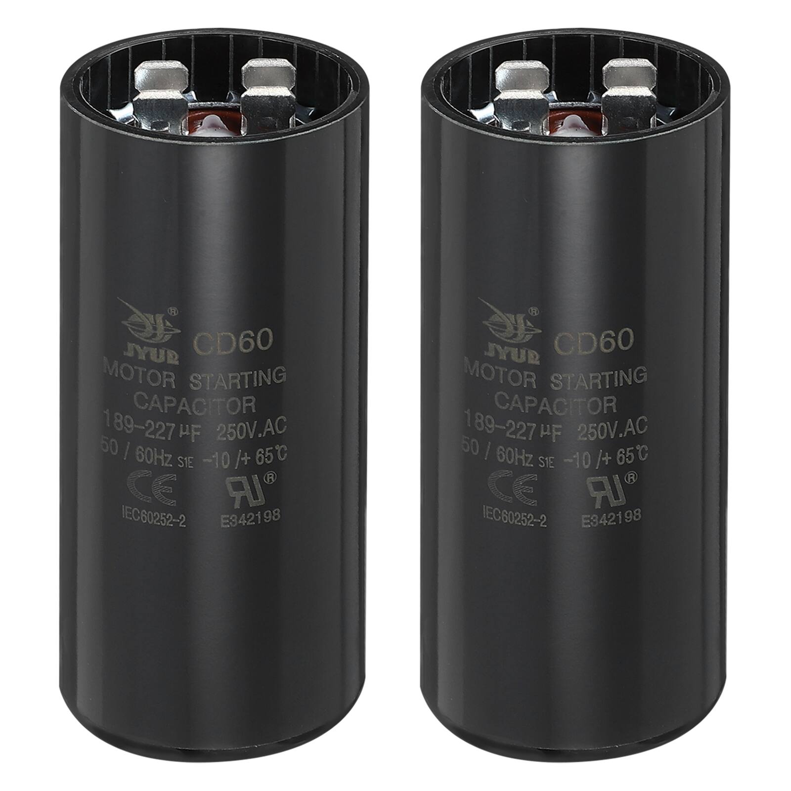 Unique Bargains - 2pcs CD60 Capacitor 189-227 Mfd, 250 VAC Run Motor Start for Electric Fan/Well Pump price history on PriceWatchPro