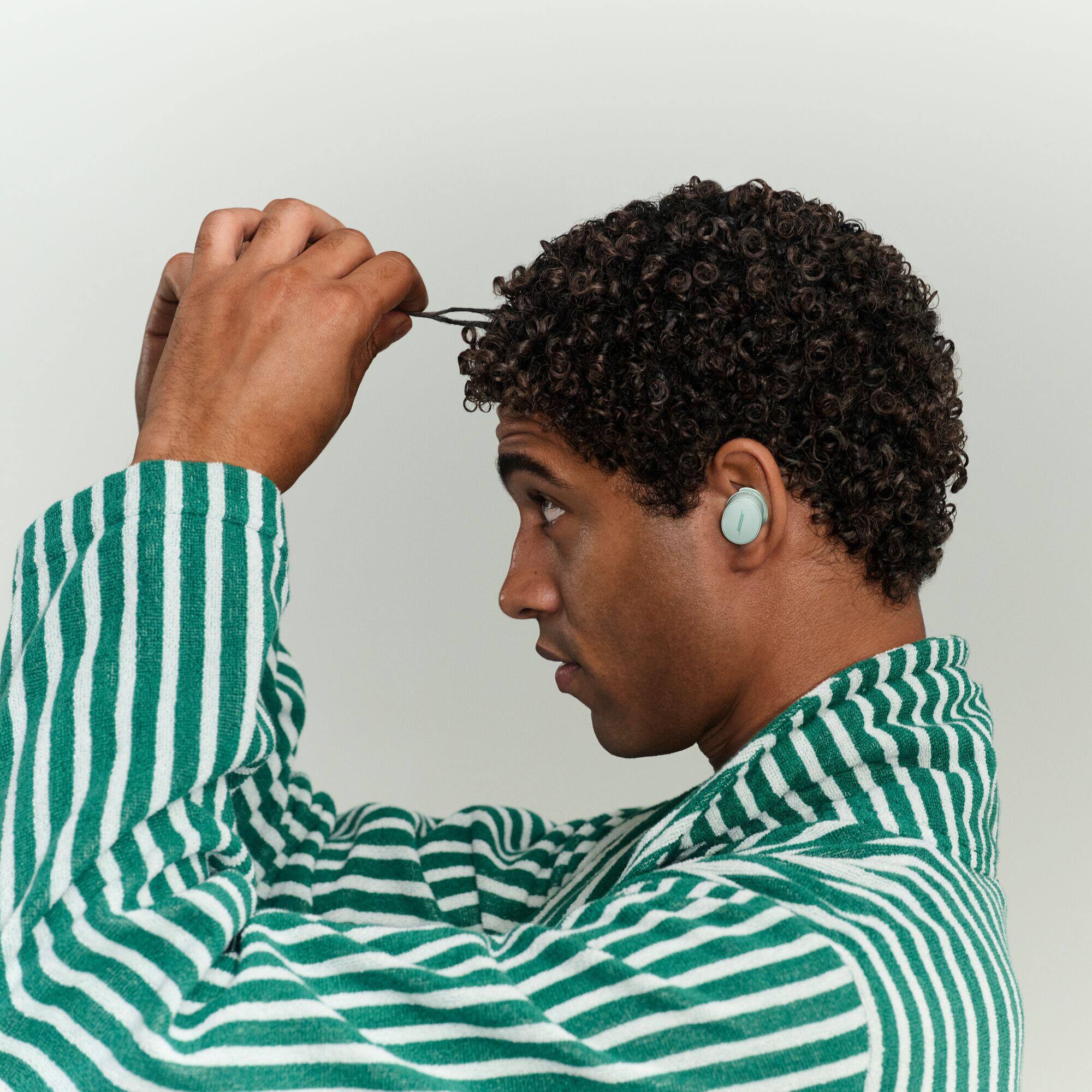 Alt View 7. Bose - QuietComfort True Wireless Noise Cancelling In-Ear Earbuds - Dewdrop Mint.