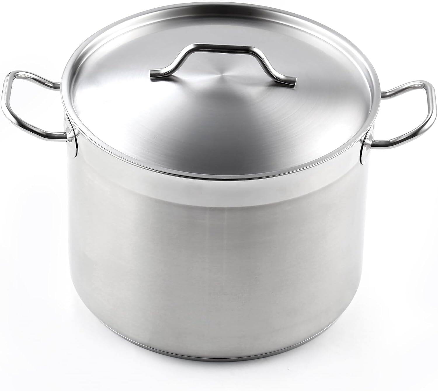 Alt View 3. Cooks Standard - Professional 16 Quart Stainless Steel Stock Pot with Lid | Large Cooking Pasta Soup, Induction Cookware, Oven Safe, - stainless steel.