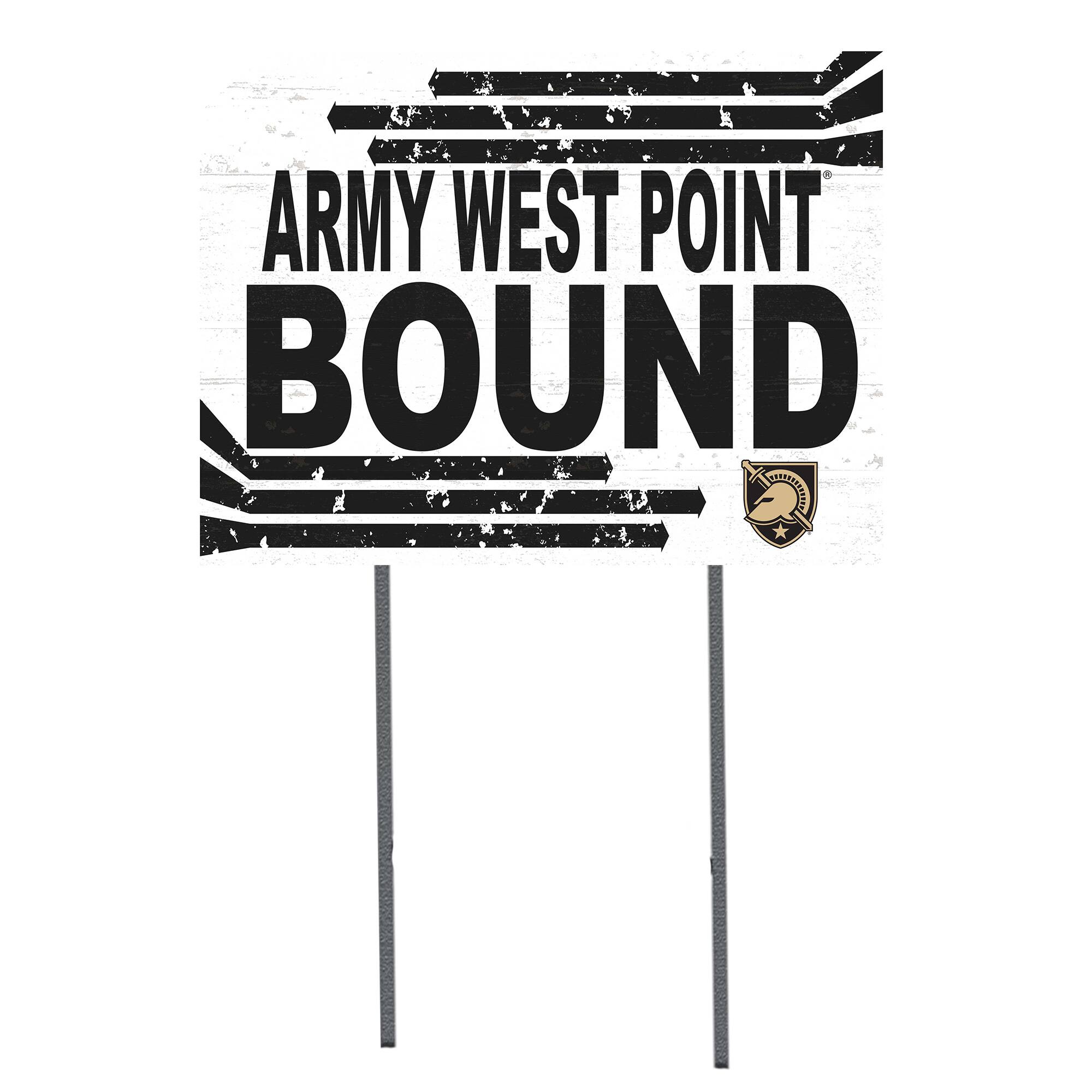 Jardine - Army Black Knights 18'' x 24'' Bound Yard Sign - White