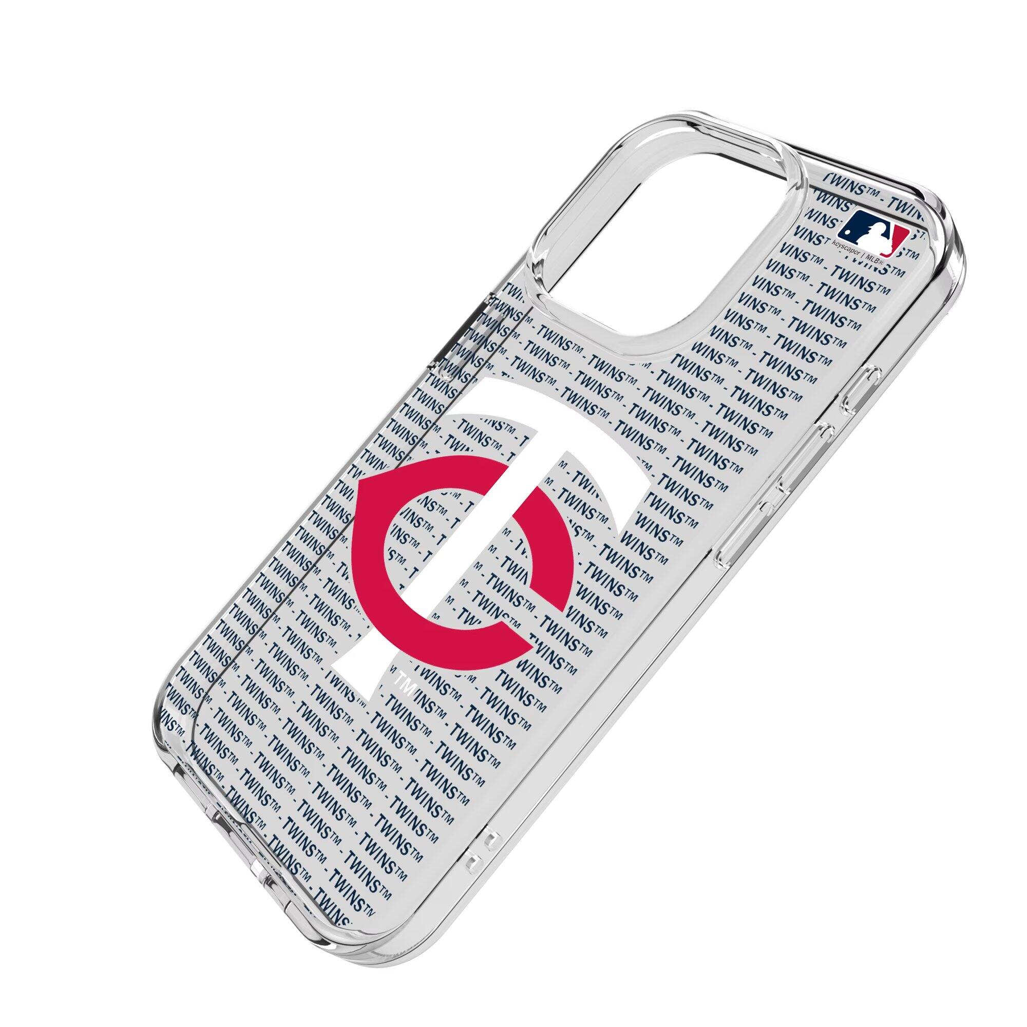 Keyscaper MLB Minnesota Twins Text Backdrop Clear iPhone Case 15 Plus ...