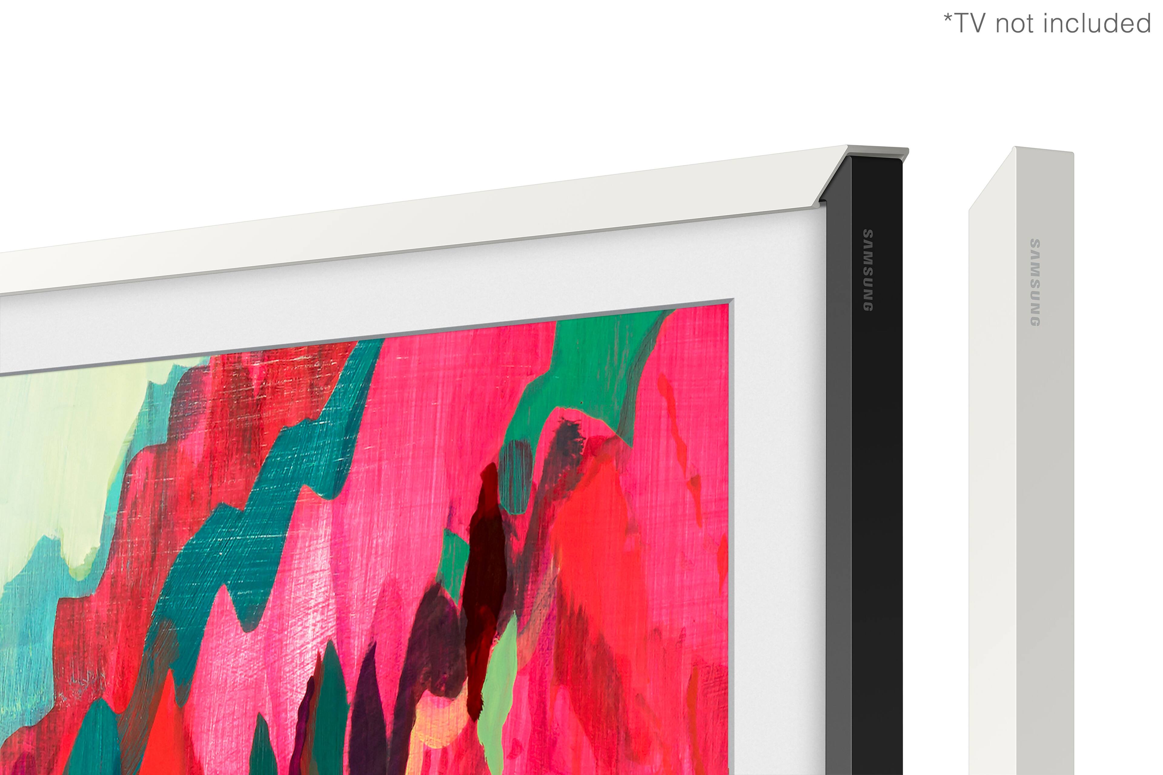 The text on the image reads "TV not included."