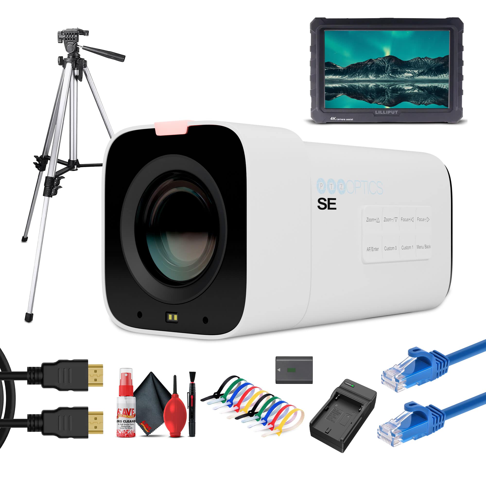 PTZOptics - Studio SE Hive-Linked PTZ Camera w/ 20x Optical Zoom, HD Streaming–White | More - White