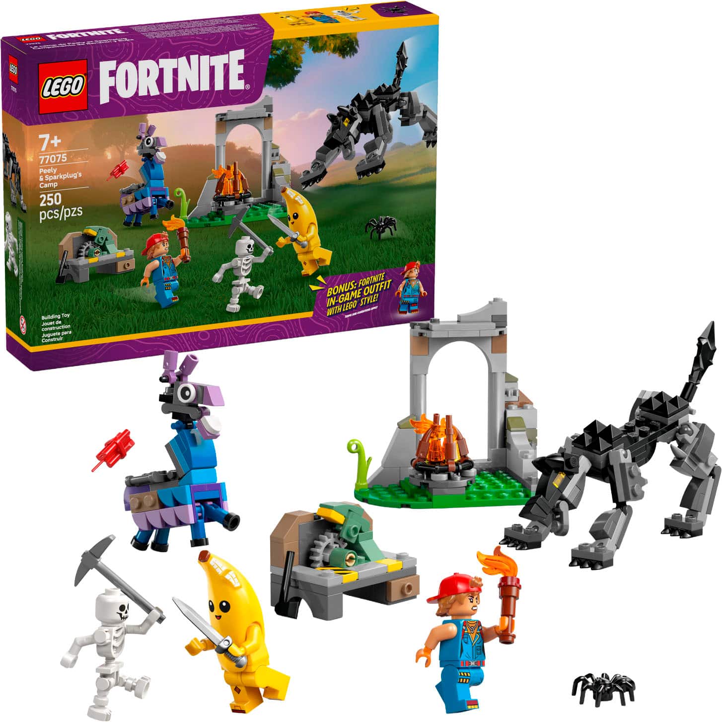 LEGO - Fortnite Peely & Sparkplug’s Camp Toy 77075 - Front_Zoom