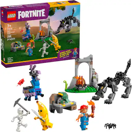 * LEGO Fortnite 7+ 77075 Peely & Sparkplug's Camp 250 pieces/pcs
* Building Top 100% Complete
* Conquer the battlefield with your favorite Fortnite characters
* Bonus: In-game Fortnite outfit bonus with LEGO!
* 100% complete building instructions
