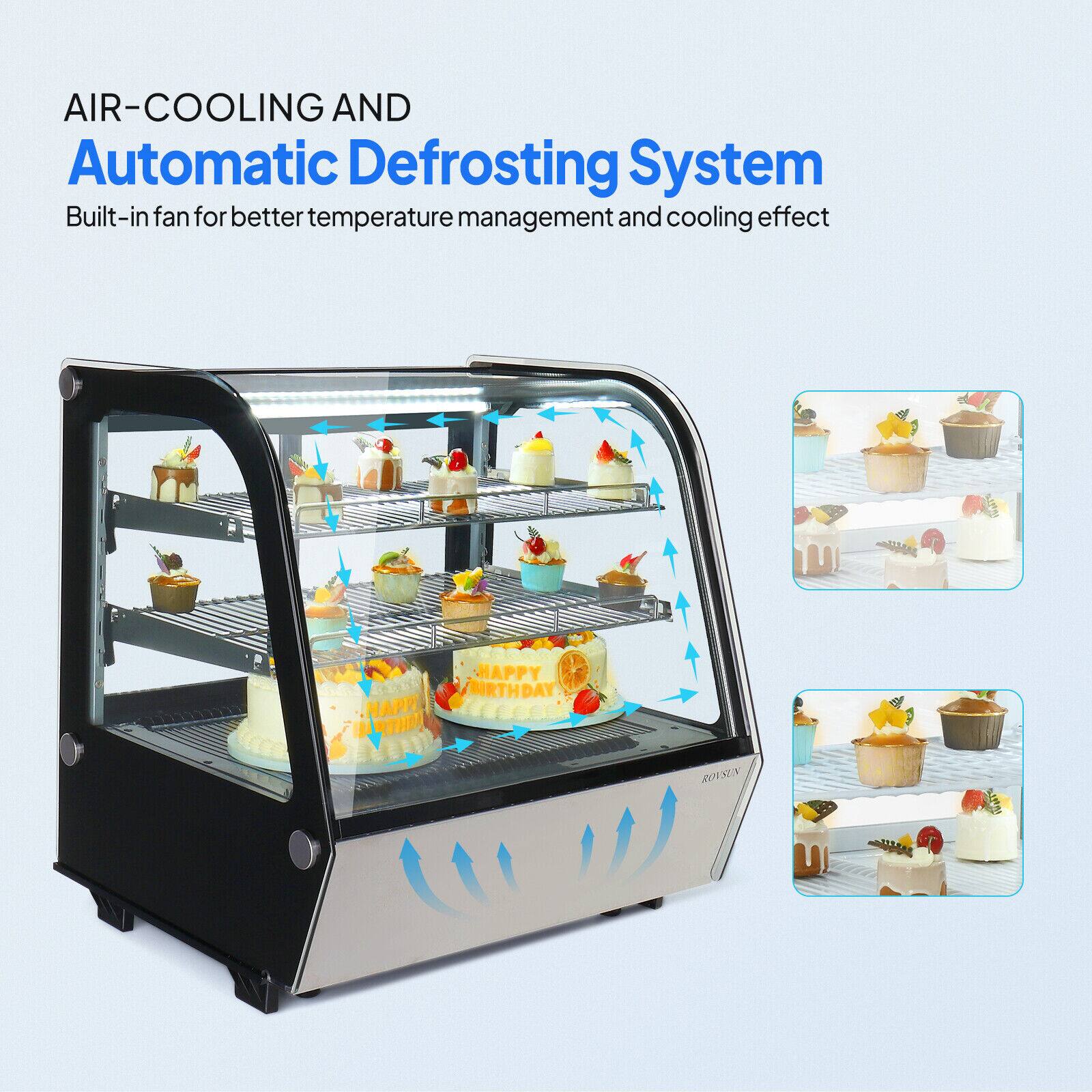 AIR-COOLING AND Automatic Defrosting System  
Built-in fan for better temperature management and cooling effect  

HAPPY BIRTHDAY  
HAPPY BIRTHDAY ROVSENN
