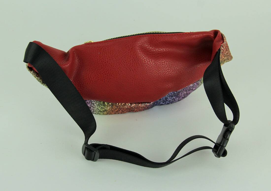 Alt View 1. Blue Heaven - Glitter Party Round Pocket Fanny Pack - Multicolored.