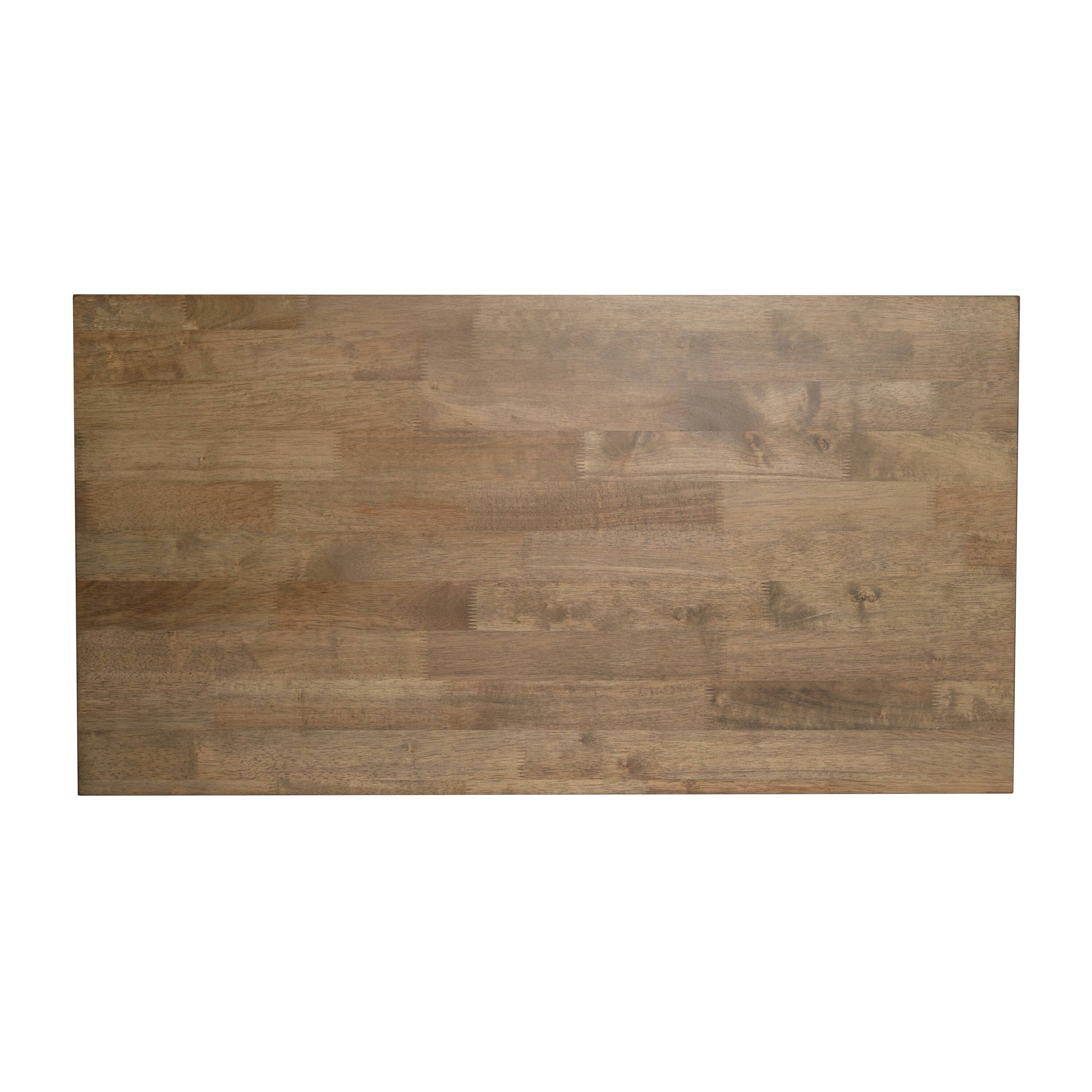 Alt View 9. Emma + Oliver - Saul Solid Wood Farmhouse Trestle Coffee Table - Rustic Brown.