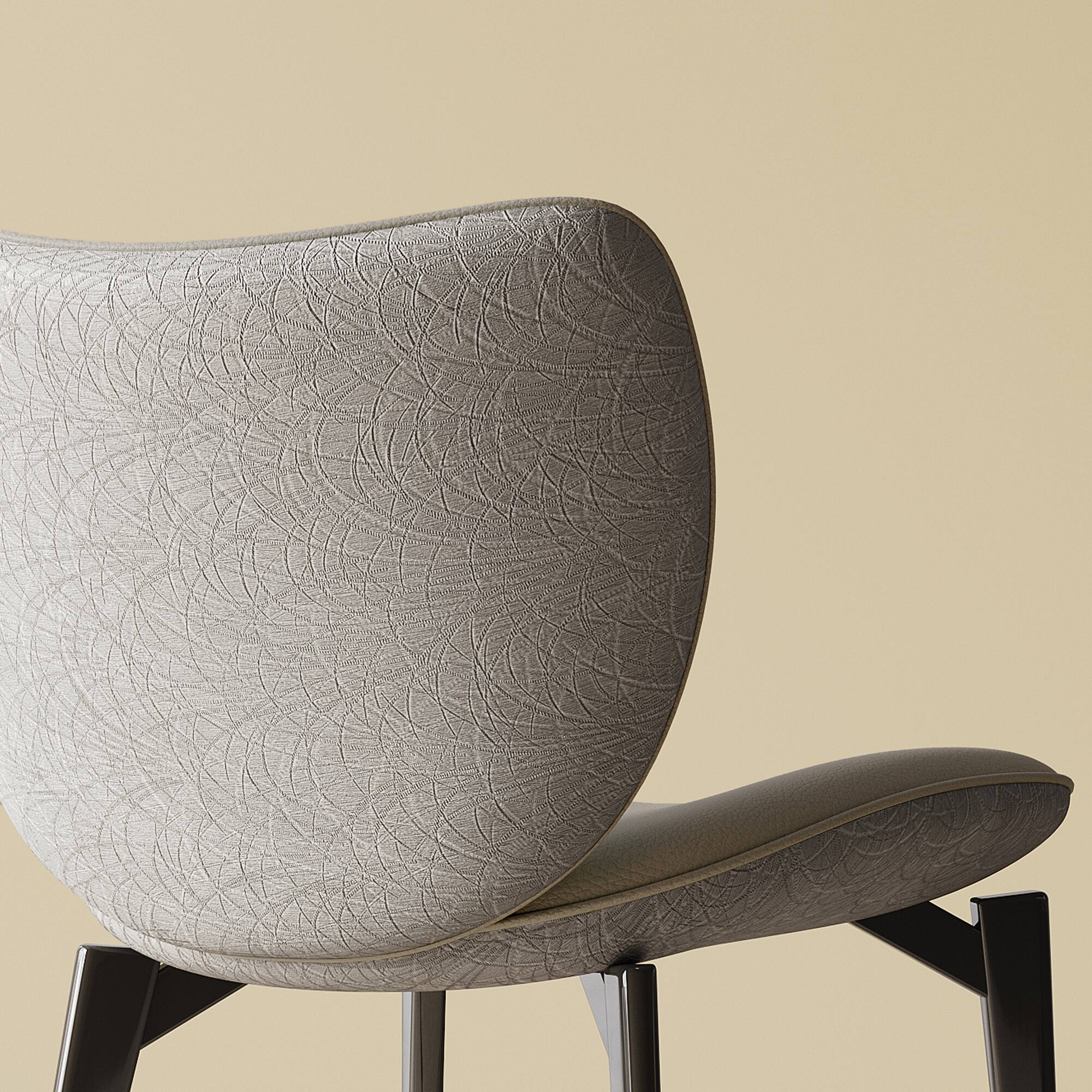 Left. GOODSILO - Modern Dining Chair with PU Leather Upholstery and Metal Frame for Kitchen and Dining Room, Set of 2 - Gray.