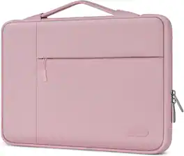 mosiso - 16-inch Laptop Sleeve with Handle, Slim Protective Case for 15–16-inch Laptops - Pink