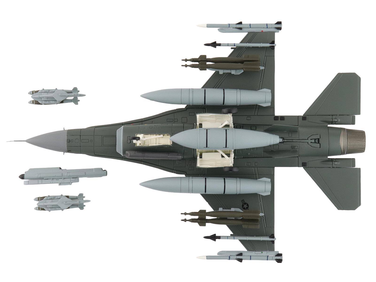 Alt View 4. Hobby Master - Lockheed F-16C Fighting Falcon Fighter Aircraft "Oklahoma Air National Guard" US Air Force 1/72 Model by Hobby Master.