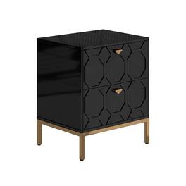 Boyel Living - Wooden 2-Drawer Side Table - Black