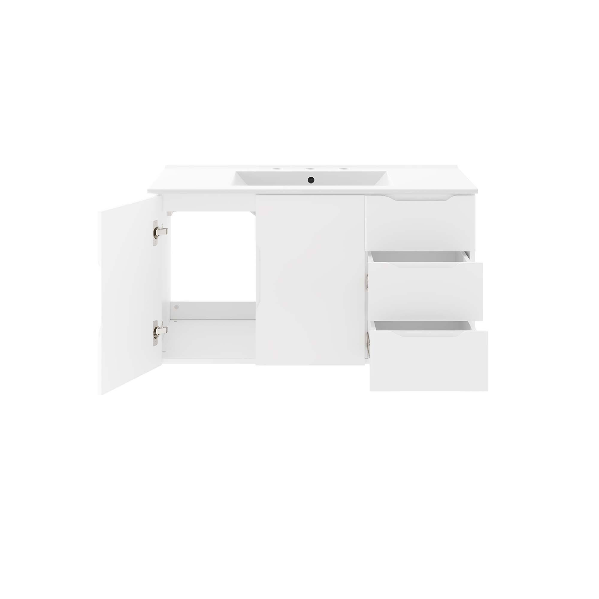 Alt View 2. Modway - Vitality Bathroom Vanity Basin Included by Modway - White White.