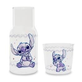 Silver Buffalo - Disney Lilo & Stitch 18-Ounce Glass Pitcher and 8-Ounce Cup - Clear