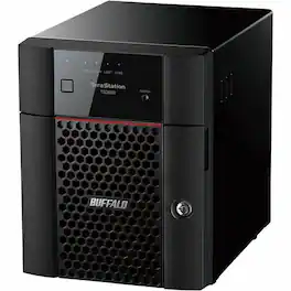 Buffalo - TeraStation 3430DN 4-Bay Secure SMB Desktop NAS 8TB (2x4TB) with Hard Drives Included - Alpine AL524 Quad-core - Black