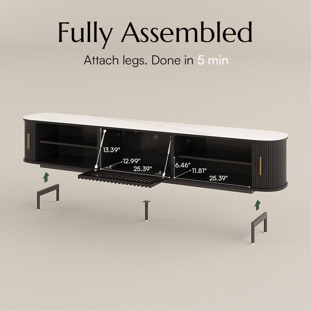 Fully Assembled  
Attach legs. Done in 5 min  

13.39"  
12.99"  
25.39"  
6.46"  
11.81"  
25.39"